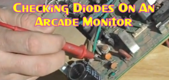 Checking Diodes On An Arcade Monitor